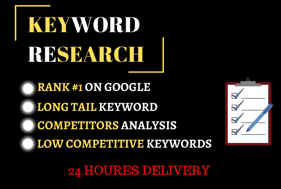 7487I will do low keyword research that actually rank and also competitor analysis