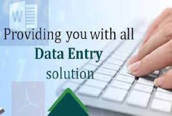 5846I will do Data Entry,copy past typing,all kind of Microsoft Work