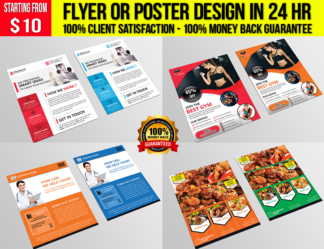 6040I will design professional business flyer poster in 24 hours