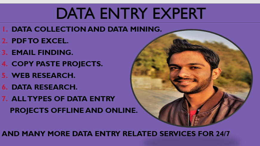 4676data entry,Excel expert and lead generation