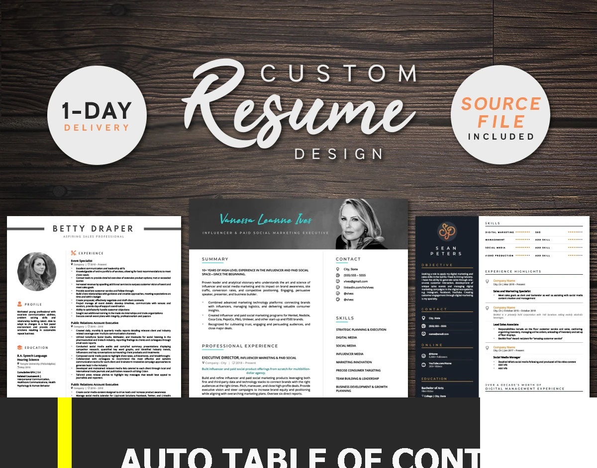 5000I will design, edit and write professional resume, cv, cover letter