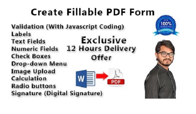 8033I will create fillable pdf form
