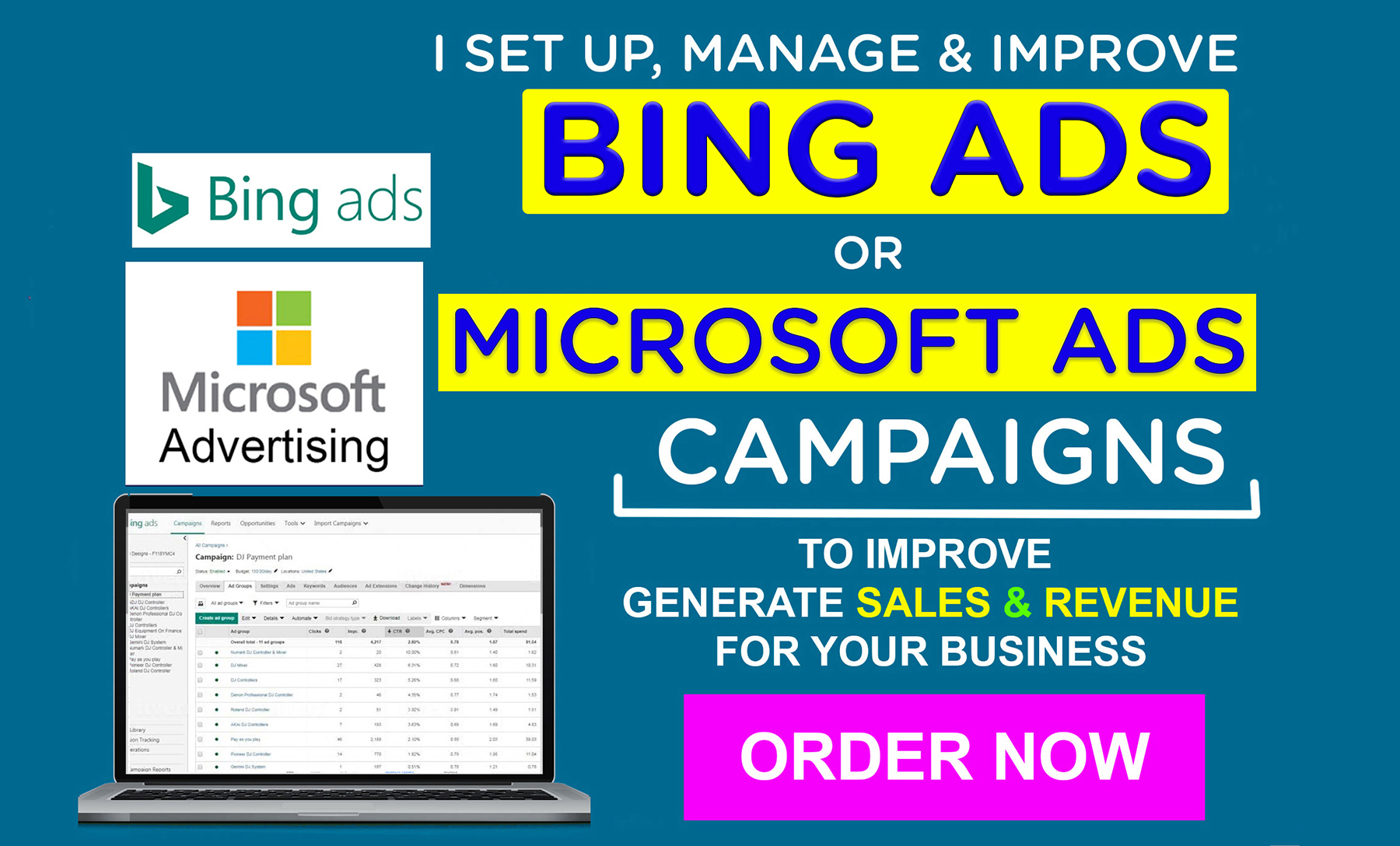 14335I will setup and manage your bing ads or microsoft advertising campaign