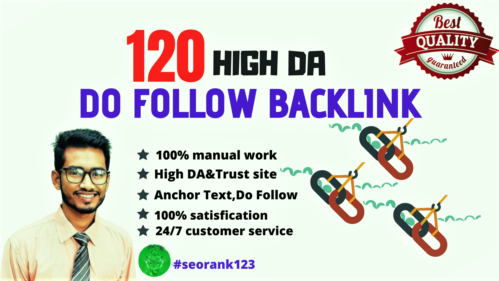 16120Create 120 do follow high authority permanant backlinks