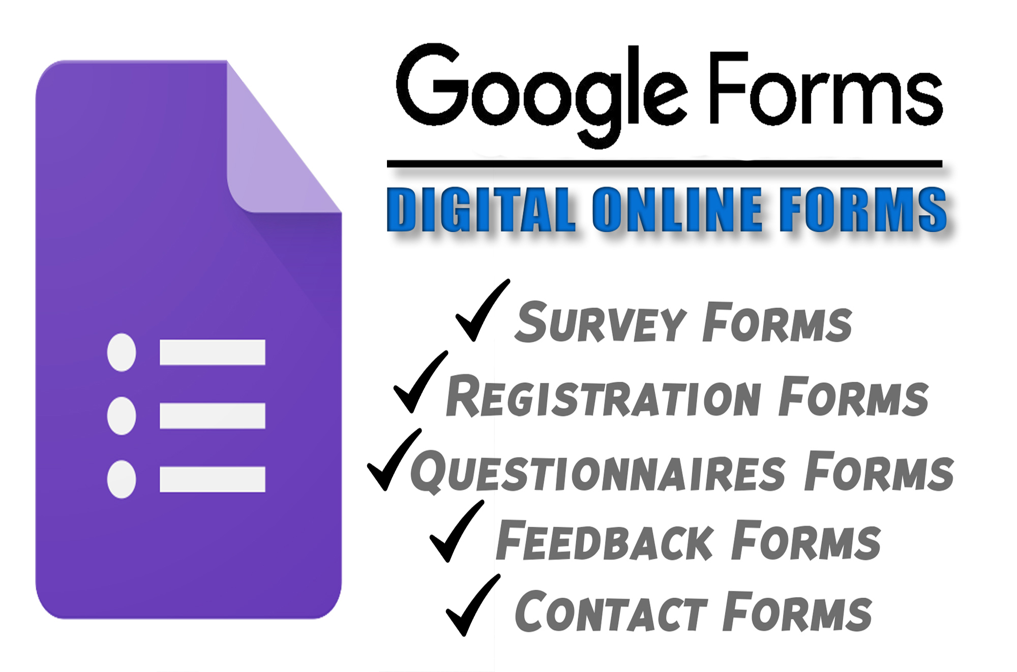 16018I will make any type of online form, survey using google forms